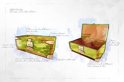 Croquis coffret Cover-tray