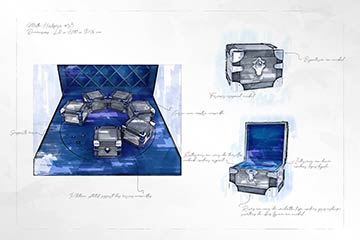 Croquis Malle Horlogere