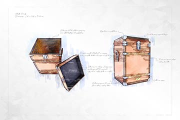 Croquis malle puits